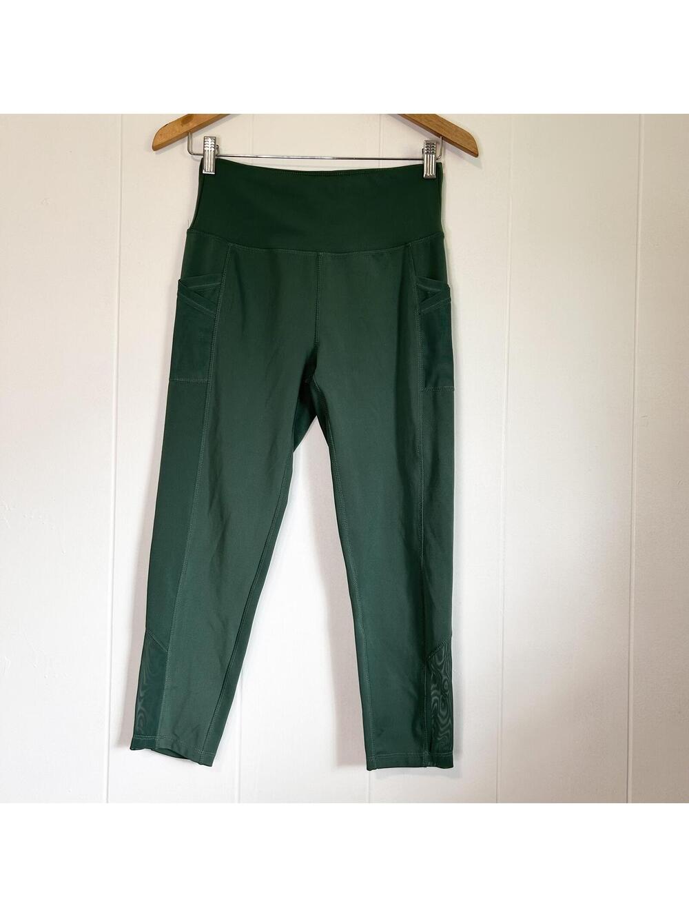 Ebb & Flow Green Active Athletic Workout Leggings Women's Medium